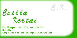 csilla kertai business card